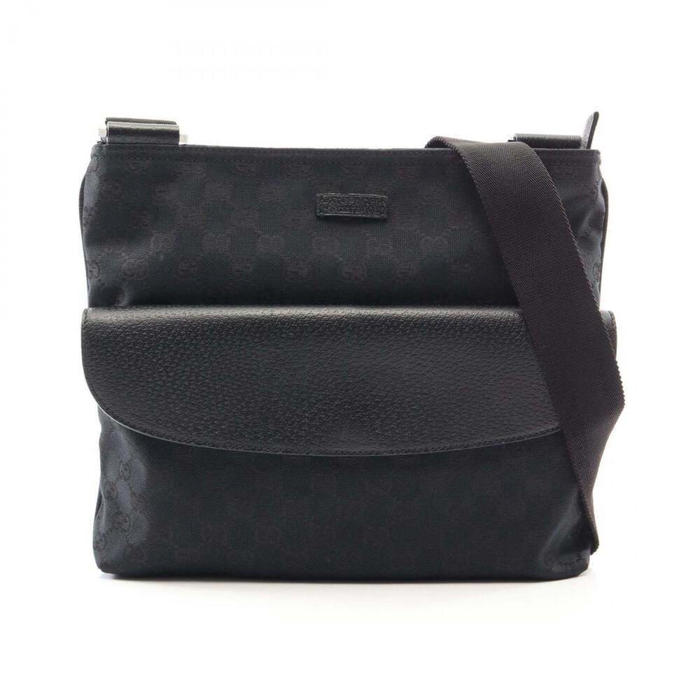 GUCCI Black Leather Shoulder Bag